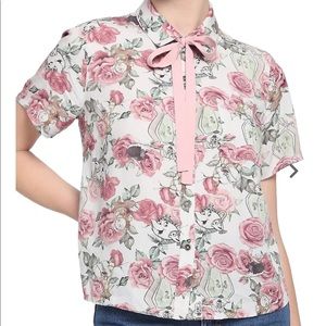 Disney Beauty & The Beast Rose Woven Button-Up